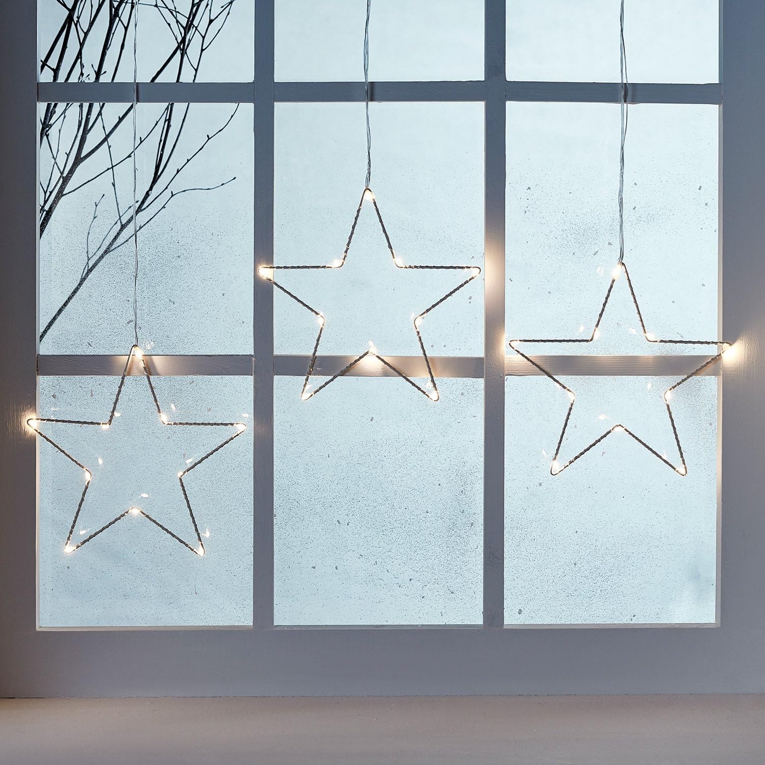 Lights4fun Osby Star Trio Window lamp